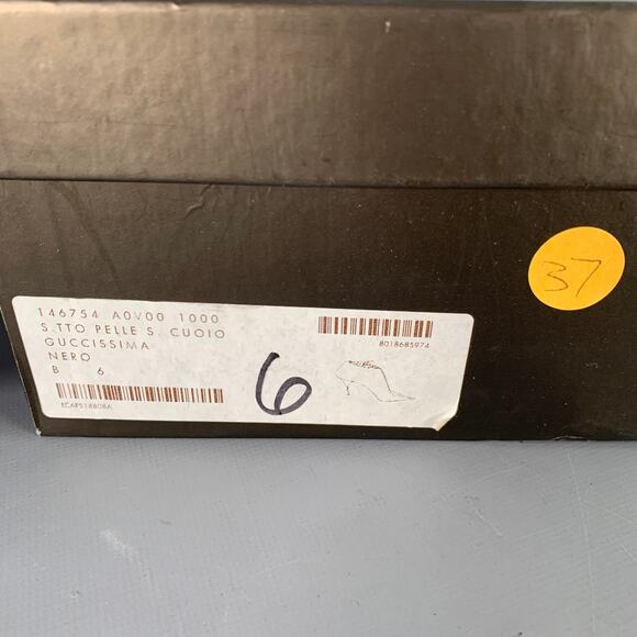 GUCCI Size 6 Guccissima Black Leather Embossed Monogram Side Zipper Boots - Picture 11 of 11